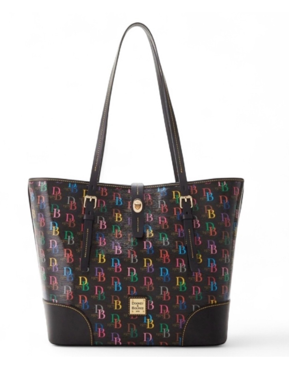 Dooney & Bourke DB75 Multi Black Dover Tote NWT